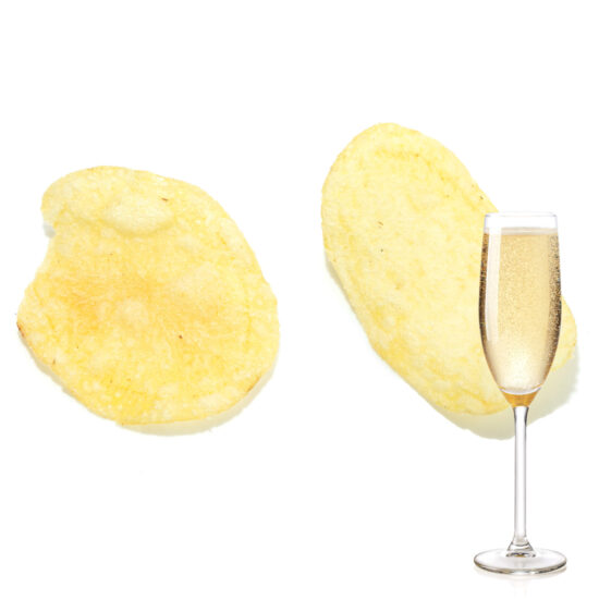 Sparkling Wine Flavored Potato Chips Pieces