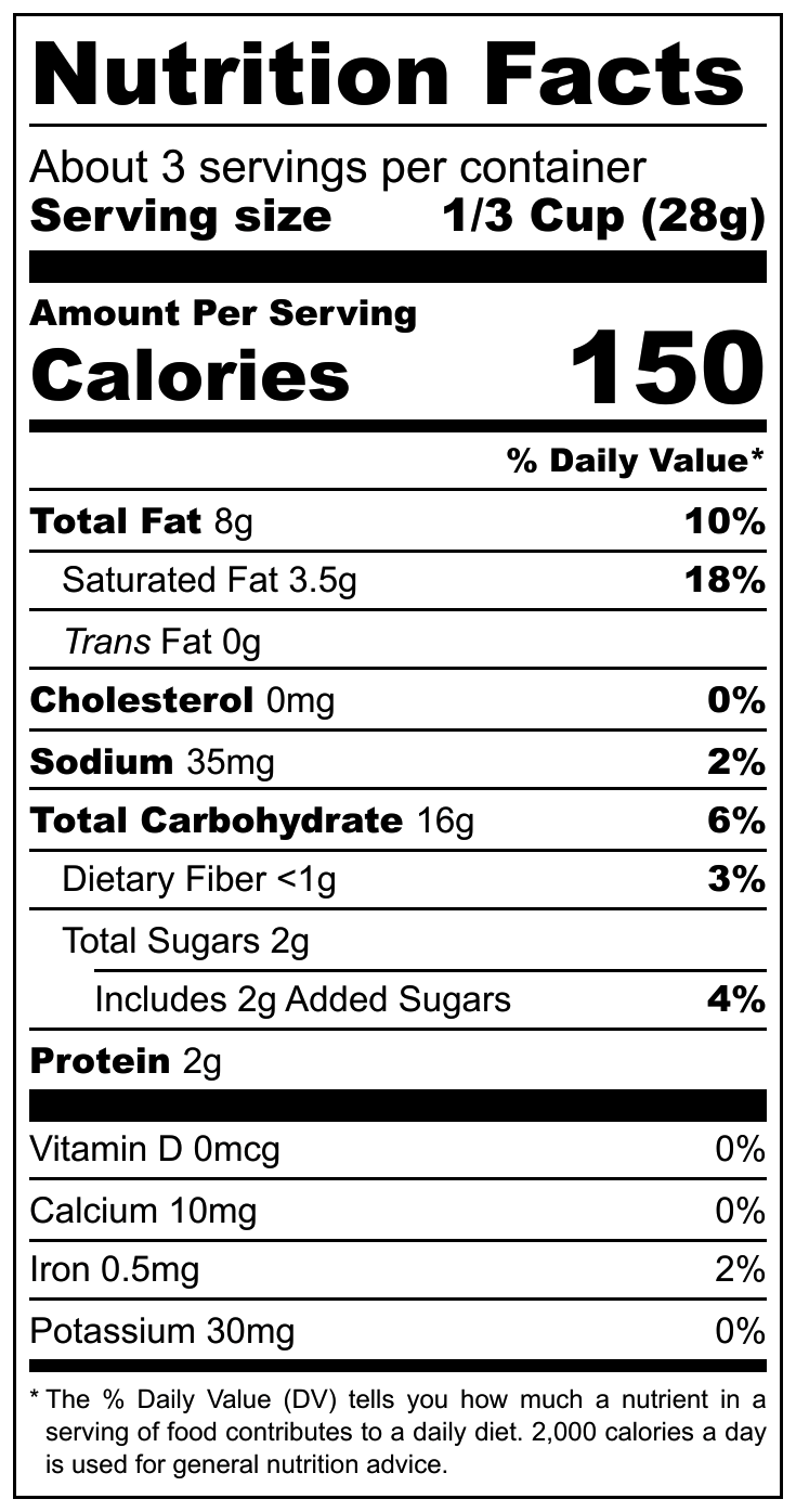 Crackzel Sweet Pretzel Pieces nutritional label